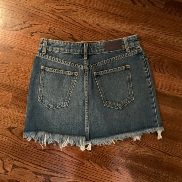 LF Carmar Double Zip Jean Skirt Size 28 - Picture 2 of 2
